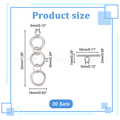 Застежки-тоглы из нержавеющей стали 304 DIY-AB00003-1