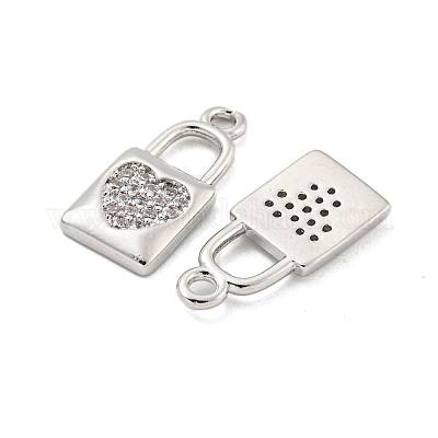 Латунные микропаве прозрачные подвески с фианитом KK-G492-03B-P-1