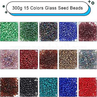 300 г 15-х цветных стеклянных бусин SEED-NB0001-30-1