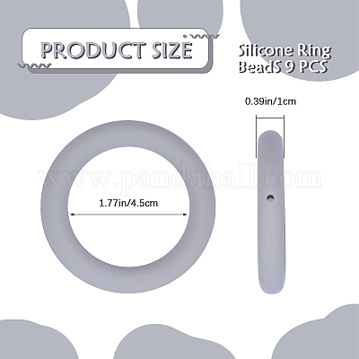 9 шт. кольцо из пищевого экологически чистого силикона фокусные бусины JX895H-1