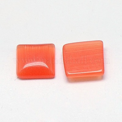 Кабошоны кошачьего глаза CE-J006-10x10mm-01-1
