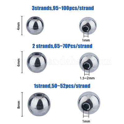 Бусины из синтетического гематита с гальваническим покрытием G-FH0001-97-1