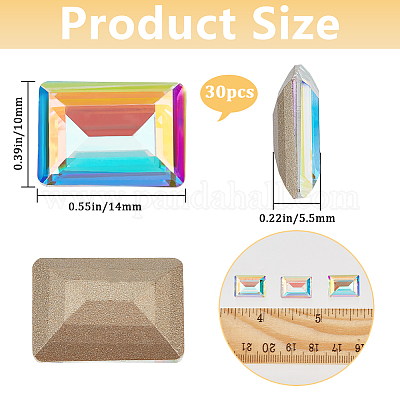 Стеклянные кабошоны со стразами RGLA-BBC0001-03-1