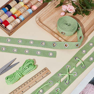 Хлопковые ленты с рисунком «елочка»&nbsp;OCOR-WR0001-55B-1