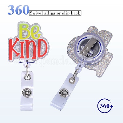 Выдвижная катушка для значков из блестящего пластика AJEW-SZ0002-44J-1