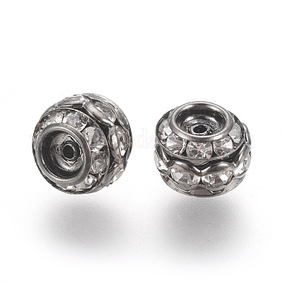 Латунные кристалл горный хрусталь бисер RB-9X10-1-1