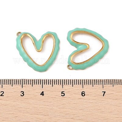 Подвески из нержавеющей стали 304 с эмалью STAS-P380-08G-02-1