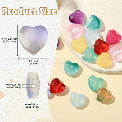 20 шт. Прозрачные стеклянные бусины GLAA-YW0004-79A-1