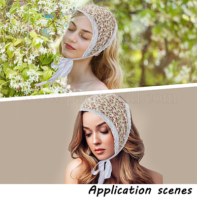 Цветочный декор кружевные треугольные банданы OHAR-WH20005-08B-1