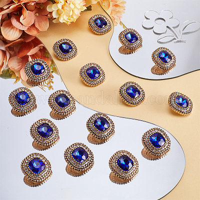 16 шт. пуговицы со стразами из сплава BUTT-GF0003-51A-1