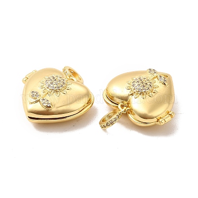 Экологически чистые подвески-медальоны из латуни с микропаве из прозрачного кубического циркония KK-F850-03G-1