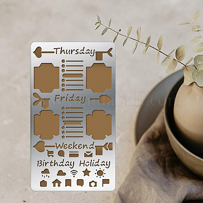 4шт 4 трафарета для резки из нержавеющей стали 304 DIY-BC0003-57-1