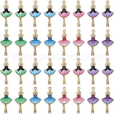 Подвески из сплава с принтом 32 цветов ENAM-SC0005-39-1