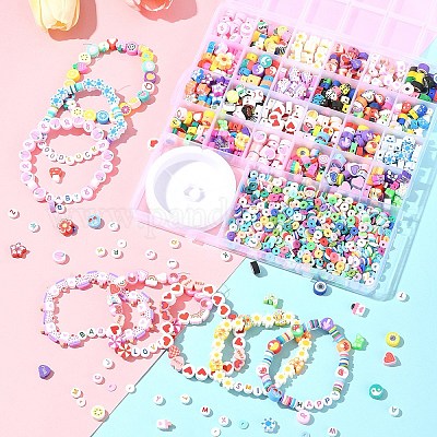 Наборы для изготовления браслетов из полимерной глины своими руками heishi DIY-FS0008-61-1