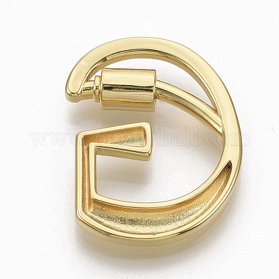 Латунные брелоки с карабином KK-T046-001G-G-NF-1