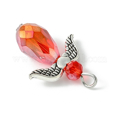 48шт 12 цветные гальванические стеклянные подвески PALLOY-AB00110-1