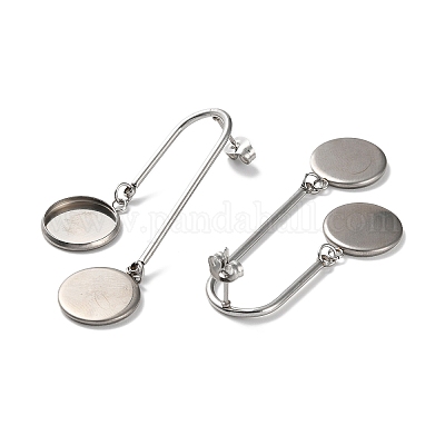 Фурнитура для сережек-гвоздиков из нержавеющей стали марки 304 STAS-P328-11P-1