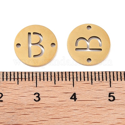 Вакуумное покрытие pvd 201 полые плоские круглые звенья из нержавеющей стали FIND-R149-03B-G-1