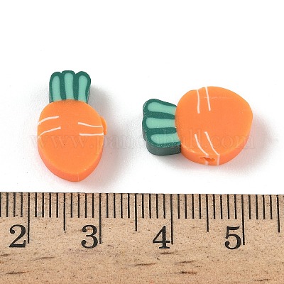 Бусины из полимерной глины ручной работы с фруктово-овощной тематикой CLAY-F006-02B-1