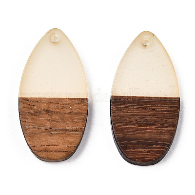 Подвески из орехового дерева и светящейся в темноте смолы RESI-N039-77-1