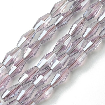 Прозрачные стеклянные бусины гальваническим пряди X1-GLAA-K064-05A-PL06-1