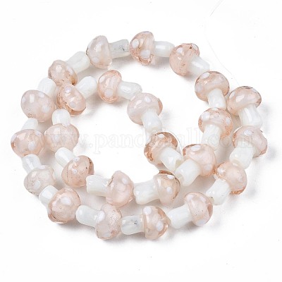 Гриб ручной Lampwork бисер пряди X-LAMP-R116-28-1