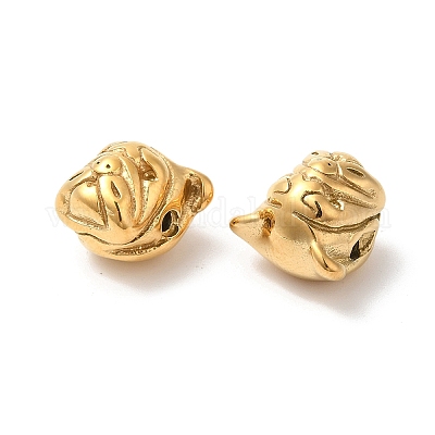 Ионное покрытие (ip) 304 нержавеющая сталь щенок бусины STAS-K152-01G-1