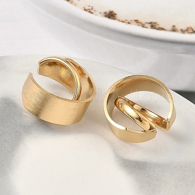 Серьги-каффы из нержавеющей стали 304 в форме буквы С EJEW-K268-61G-1