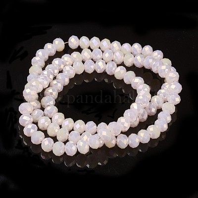 Стеклянные бусины с гальваническим покрытием  EGLA-A034-J4mm-T06-1