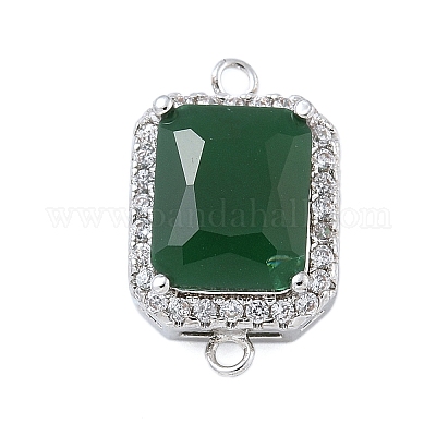 Стойка покрытие латунь микропаве прозрачный кубический цирконий прямоугольный соединитель подвески KK-A234-028P-01-1