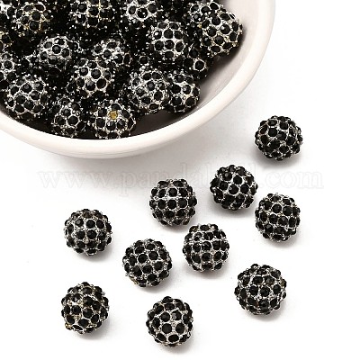 Бусины из сплава и страза RB-A034-10mm-A02B-1