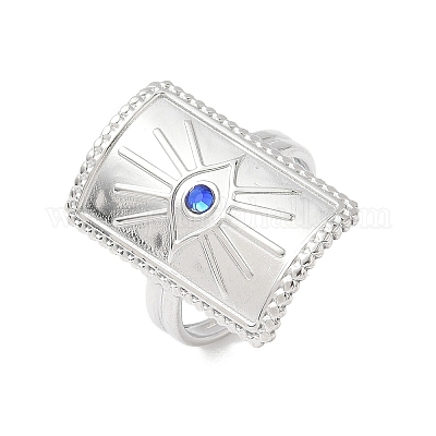 Кольца-манжеты из нержавеющей стали 304 со стразами RJEW-S626-09P-1