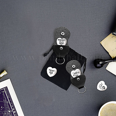 Набор памятных монет из нержавеющей стали с двусторонней гравировкой в виде сердца AJEW-GL0002-01H-1