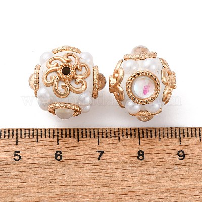 Круглые бусины из смолы ручной работы из Индонезии IPDL-P005-25KCG-04-1