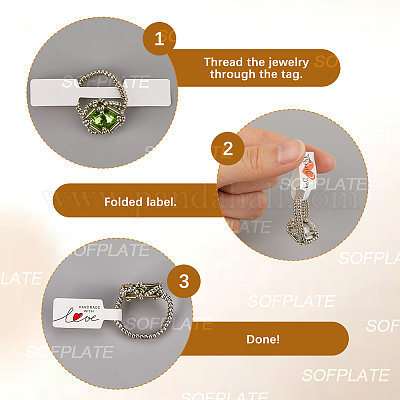 2 рулон бумажных бирок с надписью «спасибо» STIC-SP0001-06-1