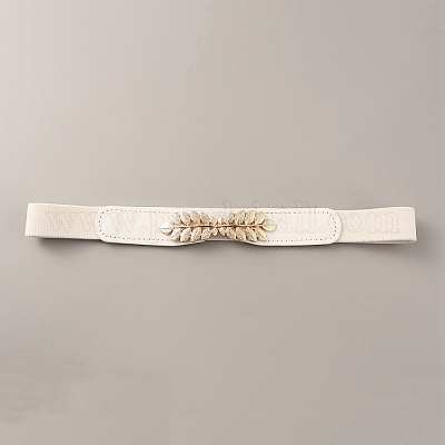 Нейлоновый эластичный ремень-цепочка с искусственной кожей&nbsp;AJEW-WH0248-309C-1