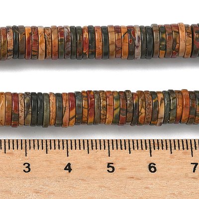 Натуральная полихромная яшма/камень Пикассо/нити бус из яшмы Пикассо&nbsp;G-G329-B03-8x1mm-1