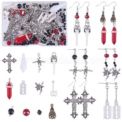 Набор для изготовления готических сережек своими руками DIY-SZ0009-44-1