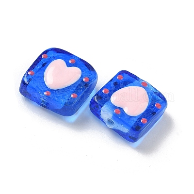 Эмалевые бусины ручной работы в технике лэмпворк LAMP-G147-02G-1