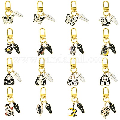 Кулон в виде гроба из эмали из готического сплава HJEW-CJ00034-1