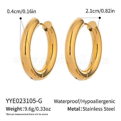 Серьги-кольца из нержавеющей стали 304 LD4380-5-1