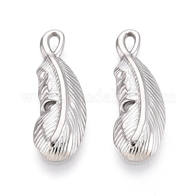 Подвески из перьев из нержавеющей стали 304 STAS-T067-48P-1