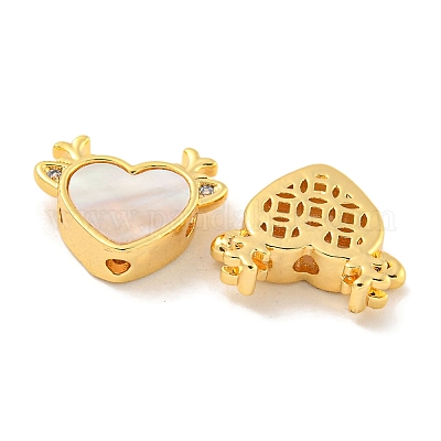 Латунные микропаве из прозрачного кубического циркония KK-P275-21G-1