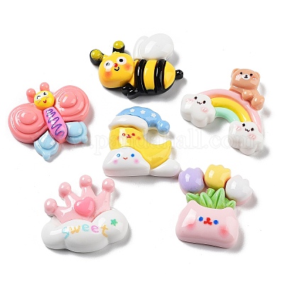 Непрозрачные кабошоны из смолы RESI-H155-08-1