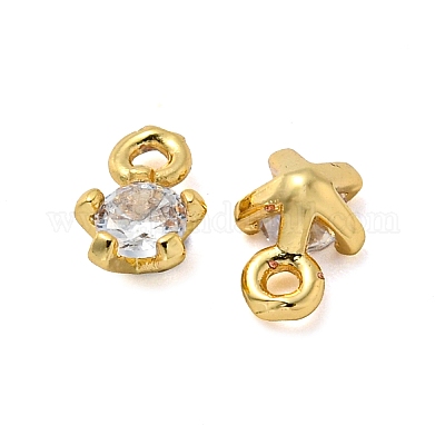 Покрытие стойки латунь микропаве прозрачные кубические циркониевые подвески KK-Z045-11A-G-1