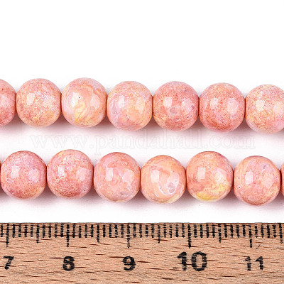 Выпечка краска бисер пряди DGLA-N016-8mm-01-1