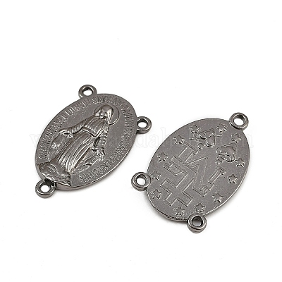 Святая овальная резная люстра из сплава Девы Марии в тибетском стиле TIBEP-LF0961YKG-B-LF-1