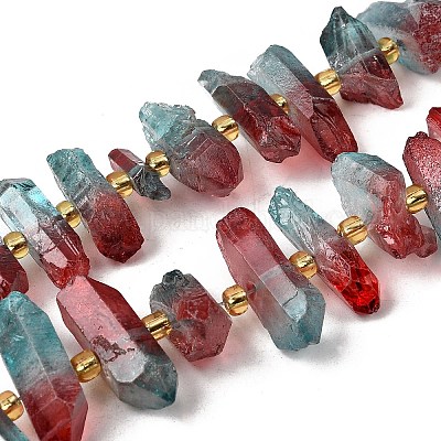 Гальванические природный кристалл кварца бусы пряди G-F800-D16-1