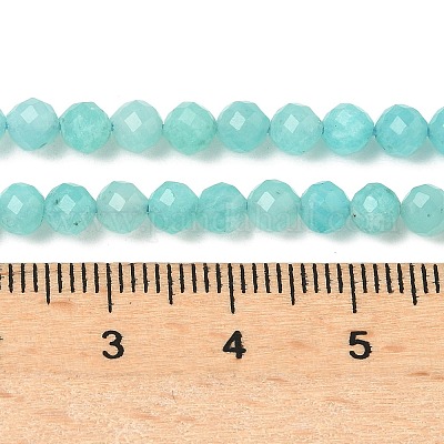 Природных амазонит бисер нитей G-E411-43-4mm-01-1