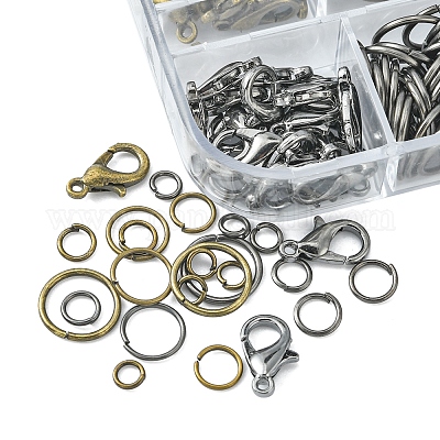 40 шт. 2 цветные застежки из цинкового сплава&nbsp;DIY-YW0006-32-1